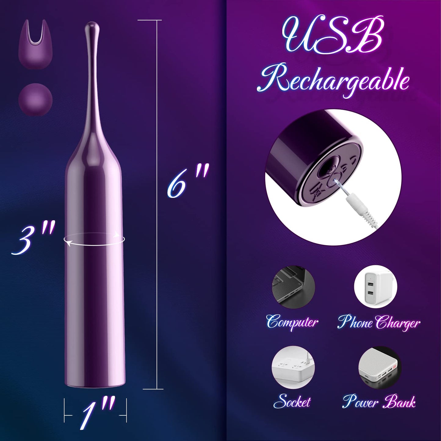 10 Powerful Vibrations Clitoral Vibrator Sex Stimulator Toy Precision Targeted Nipple Clip Mini Anal Clit Bullet Vibrator