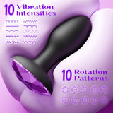 10 Rotating & Vibration Modes Butt Plug Prostate Massager Anal Vibrator Adult Sex Toys