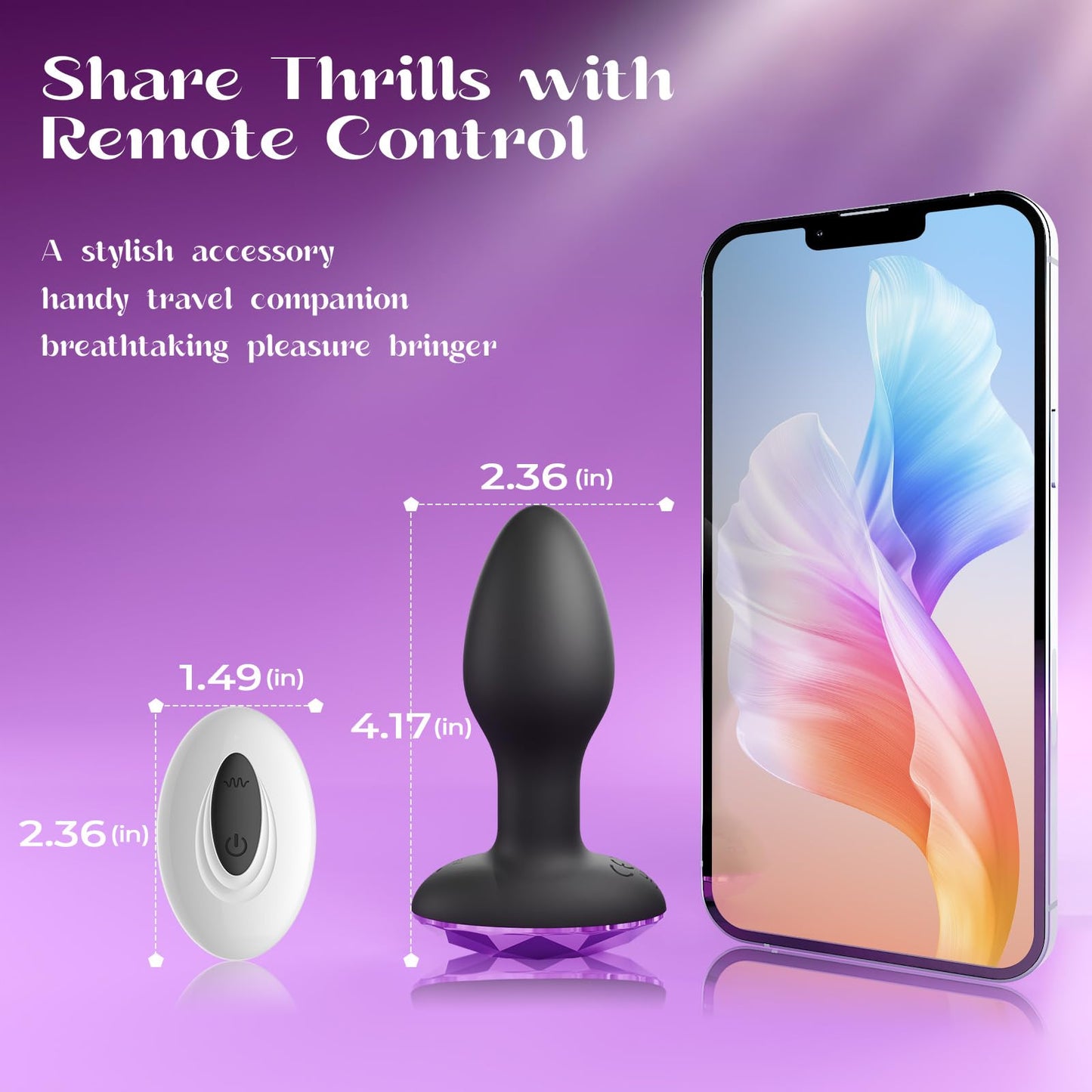 10 Rotating & Vibration Modes Butt Plug Prostate Massager Anal Vibrator Adult Sex Toys