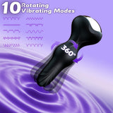APP Controlled 10 Rotation & Vibration Modes Silicone Butt Plug Anal Toy Prostate Massager Anal Plug