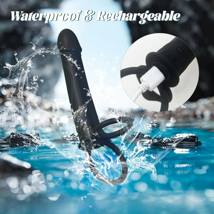 10 Vibrating Anal Dildo Virator Multi-Purpose Pleasure Double Strap-On Dildo Couple Toy