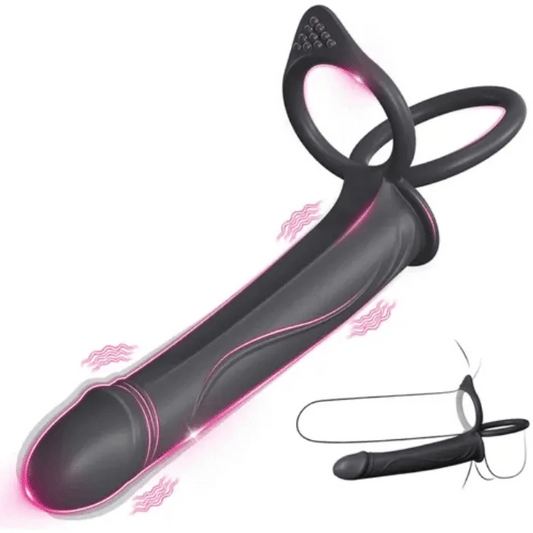 10 Vibrating Anal Dildo Virator Multi-Purpose Pleasure Double Strap-On Dildo Couple Toy