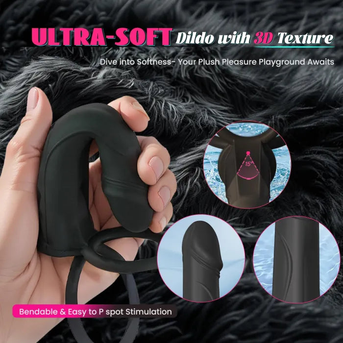 10 Vibrating Anal Dildo Virator Multi-Purpose Pleasure Double Strap-On Dildo Couple Toy