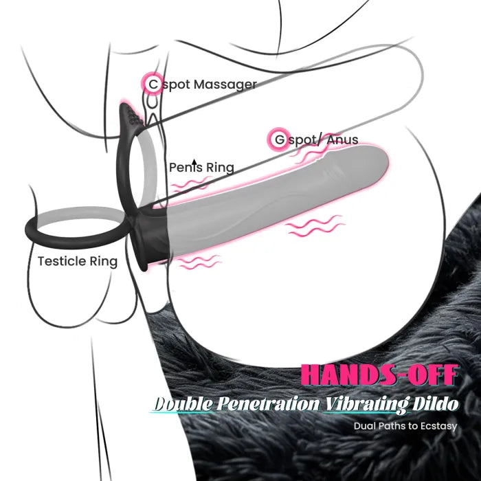 10 Vibrating Anal Dildo Virator Multi-Purpose Pleasure Double Strap-On Dildo Couple Toy