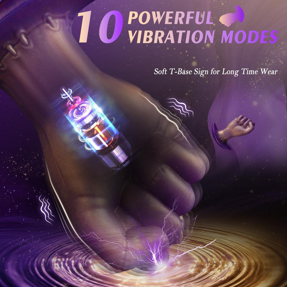 10 Vibrating Modes 5.6" Vibrating Butt Plug Realistic Fist Dildo Large Butt Plug Hand Dildo