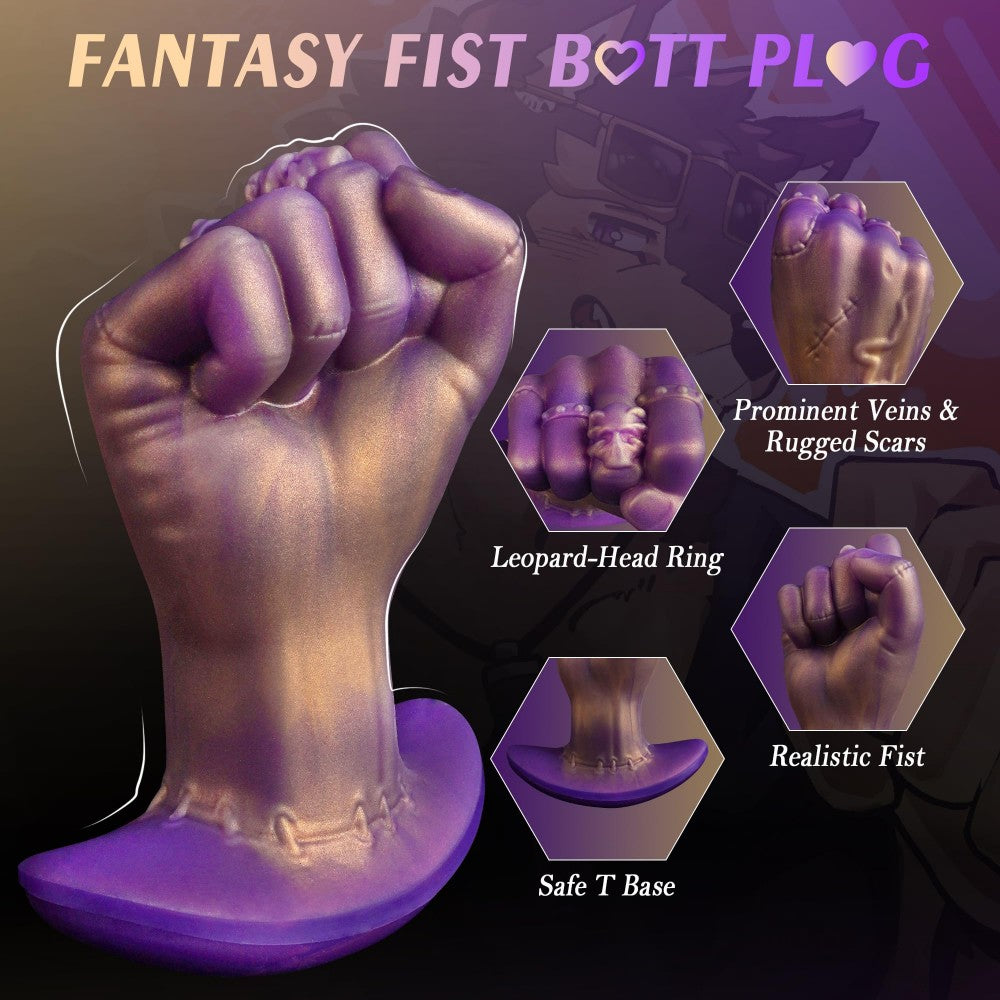 10 Vibrating Modes 5.6" Vibrating Butt Plug Realistic Fist Dildo Large Butt Plug Hand Dildo
