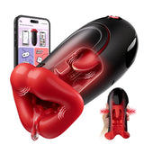 10 Vibrating Modes APP Control Squeezable Male Masturbator Pocket Pussy Blowjob Machineine