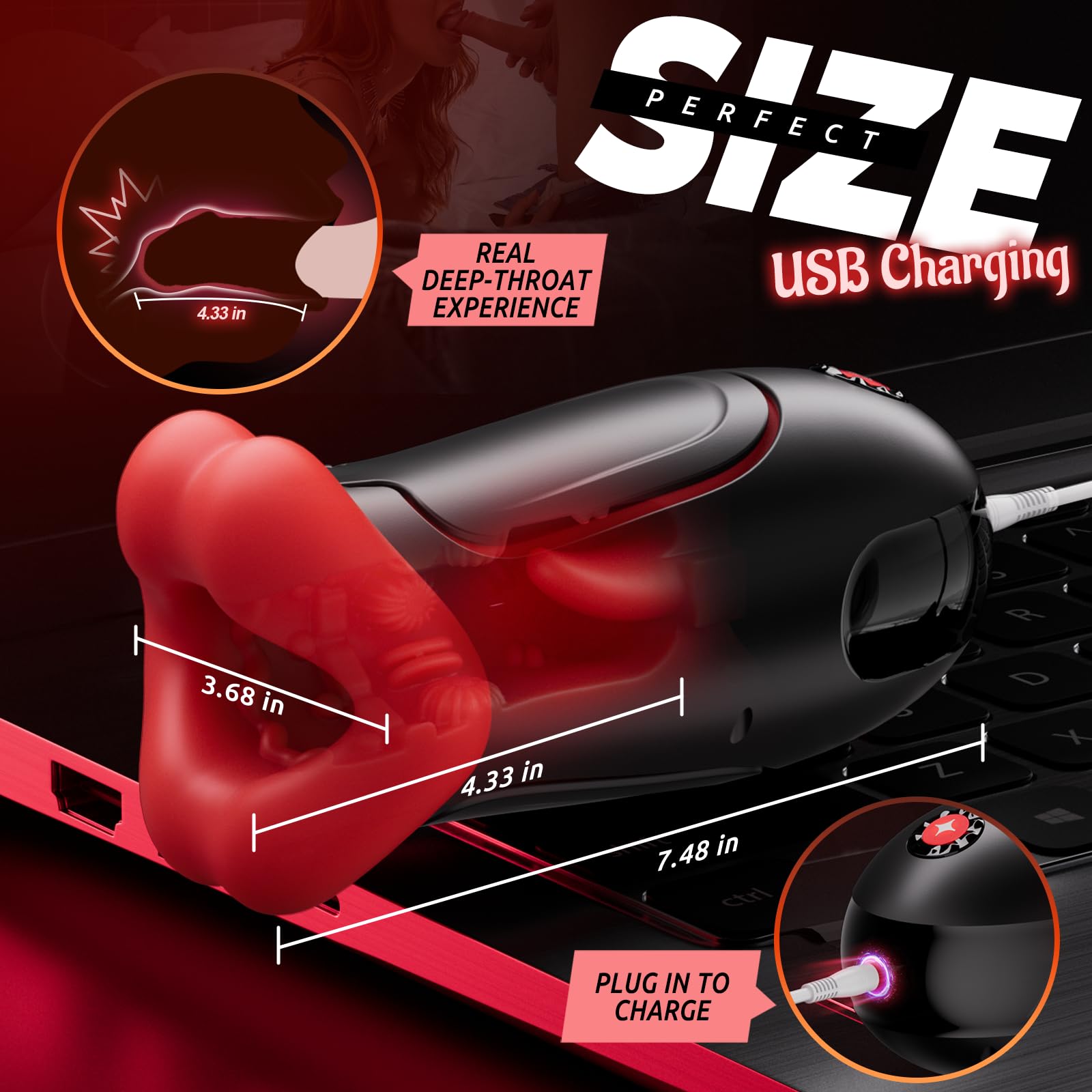 10 Vibrating Modes APP Control Squeezable Male Masturbator Pocket Pussy Blowjob Machineine