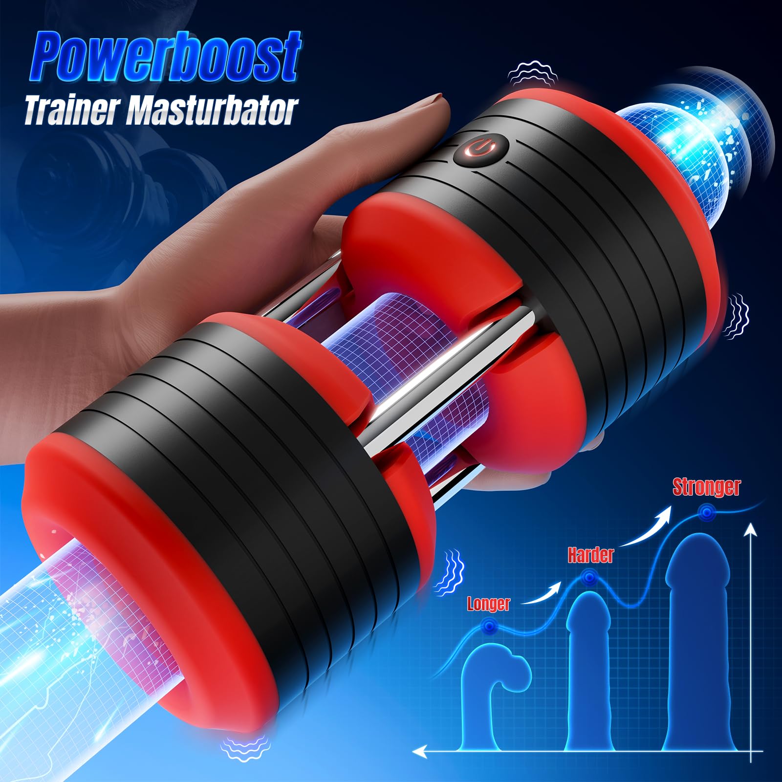 10 Vibrating Modes Blowjob Sex Machine Stroker for Penis Training Stimulation Increase Endurance