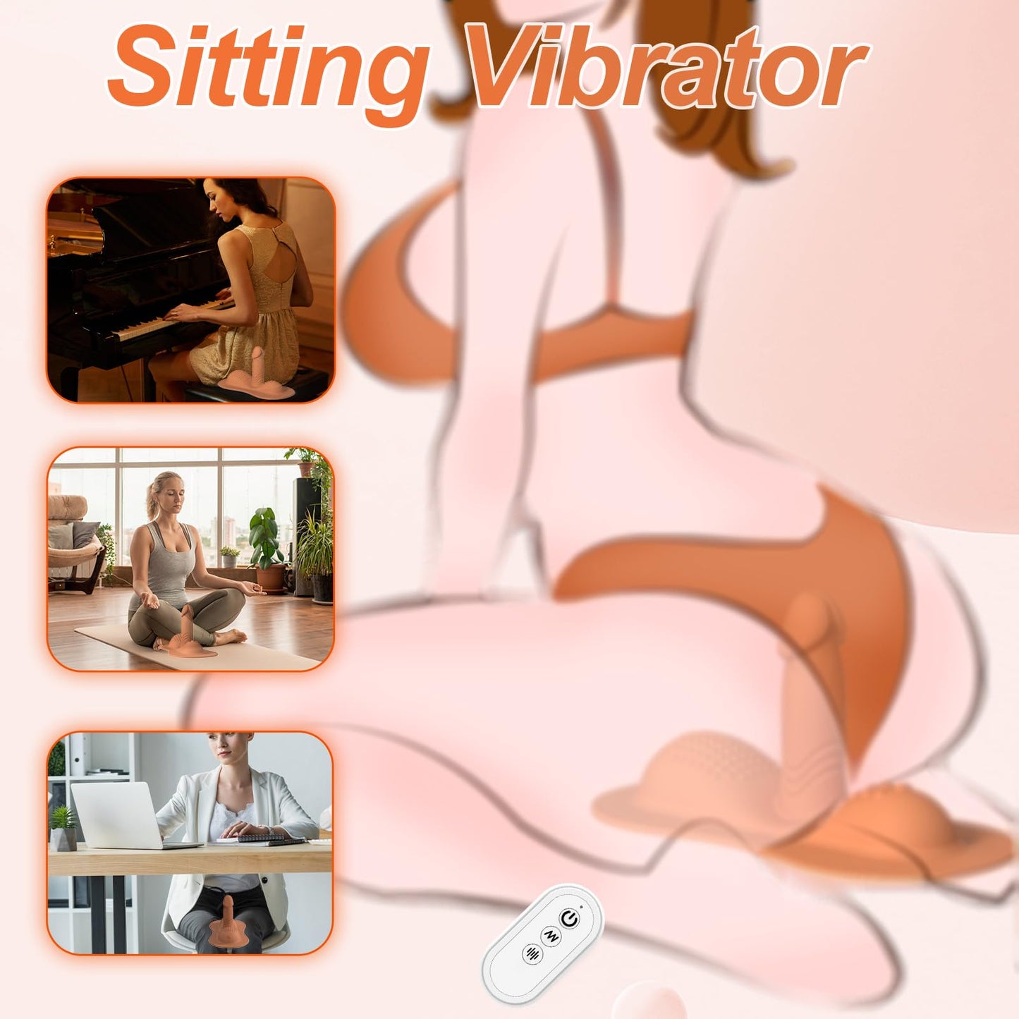 10 Vibrating Modes Dildo Remote Control Vibrator Clit Anal G Spot Double Stimulator