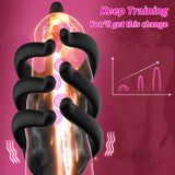 10 Vibrating Modes Penis Vibrator Finger-Shaped Penis Trainer Male Vibrator for Glans Nipple Stimulation
