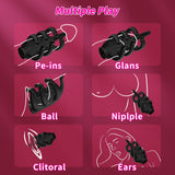 10 Vibrating Modes Penis Vibrator Finger-Shaped Penis Trainer Male Vibrator for Glans Nipple Stimulation