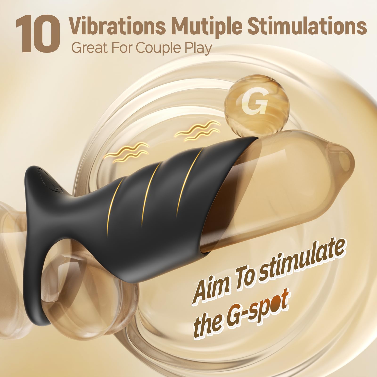 10 Vibrating Modes Penis Vibrator Penis Sleeve Cock Ring Vibrator Penis Extender