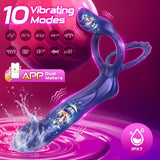 10 Vibrating Penis Sleeve Male Dildo Vibrators Clitoral Stimulator APP Couples G Spot Adult Toy for Men Couple Women