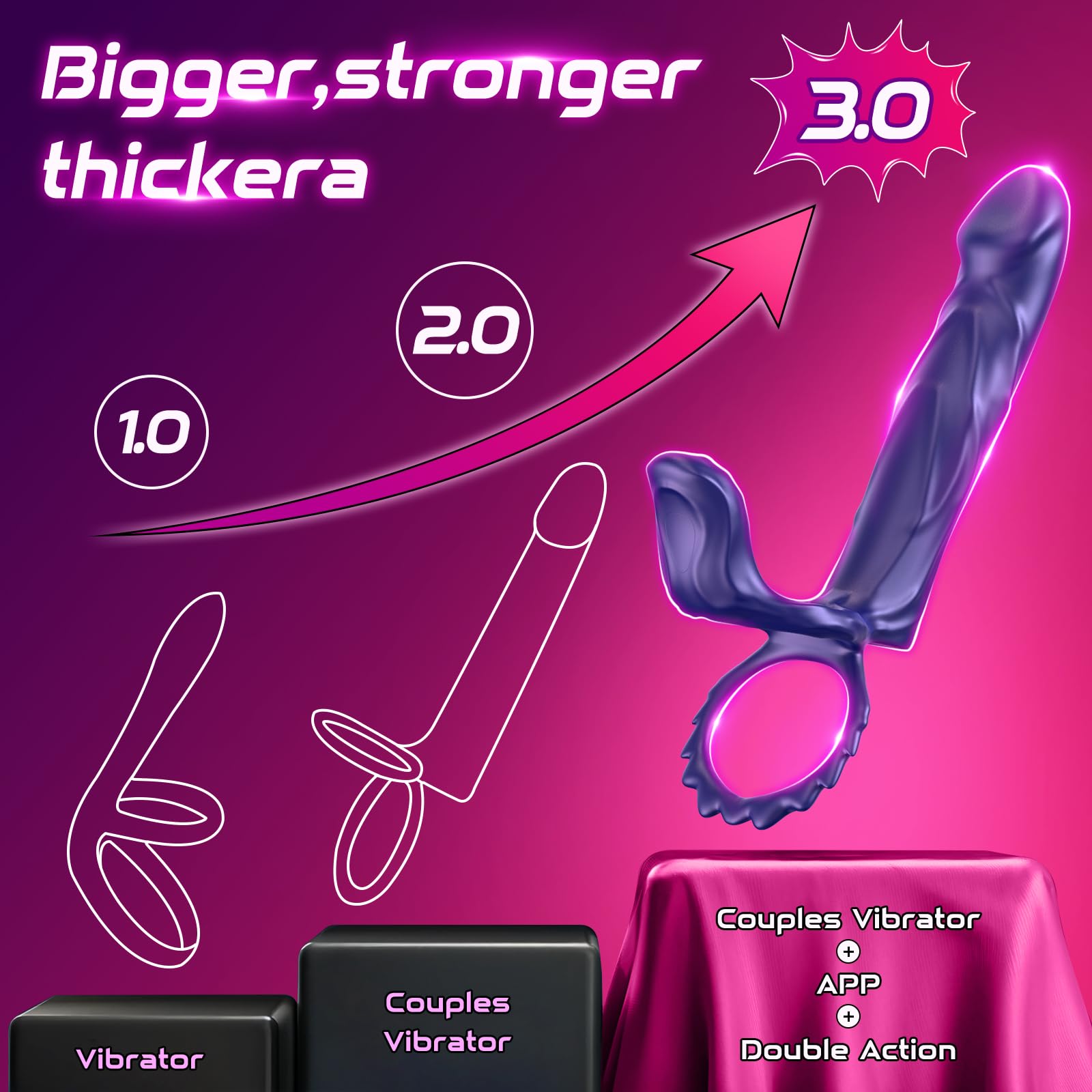 10 Vibrating Penis Sleeve Male Dildo Vibrators Clitoral Stimulator APP Couples G Spot Adult Toy for Men Couple Women