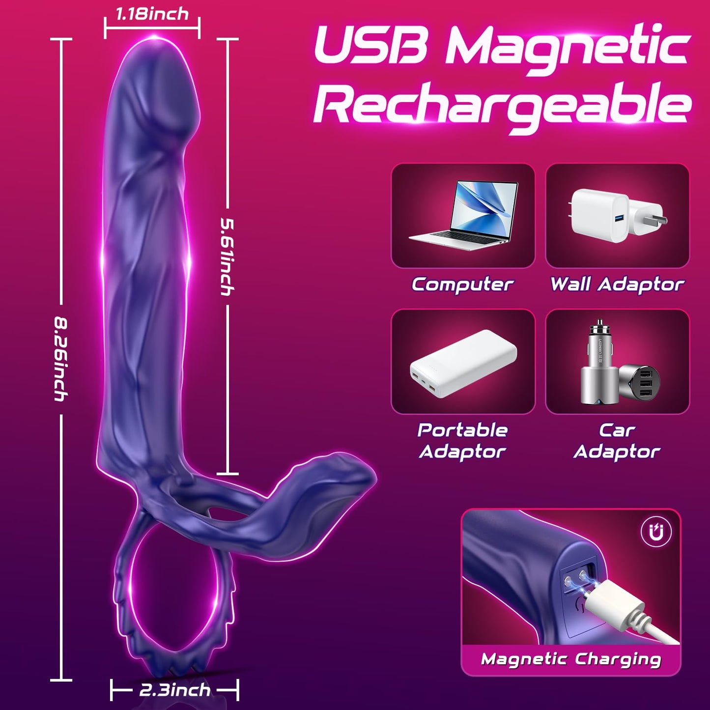 10 Vibrating Penis Sleeve Male Dildo Vibrators Clitoral Stimulator APP Couples G Spot Adult Toy for Men Couple Women