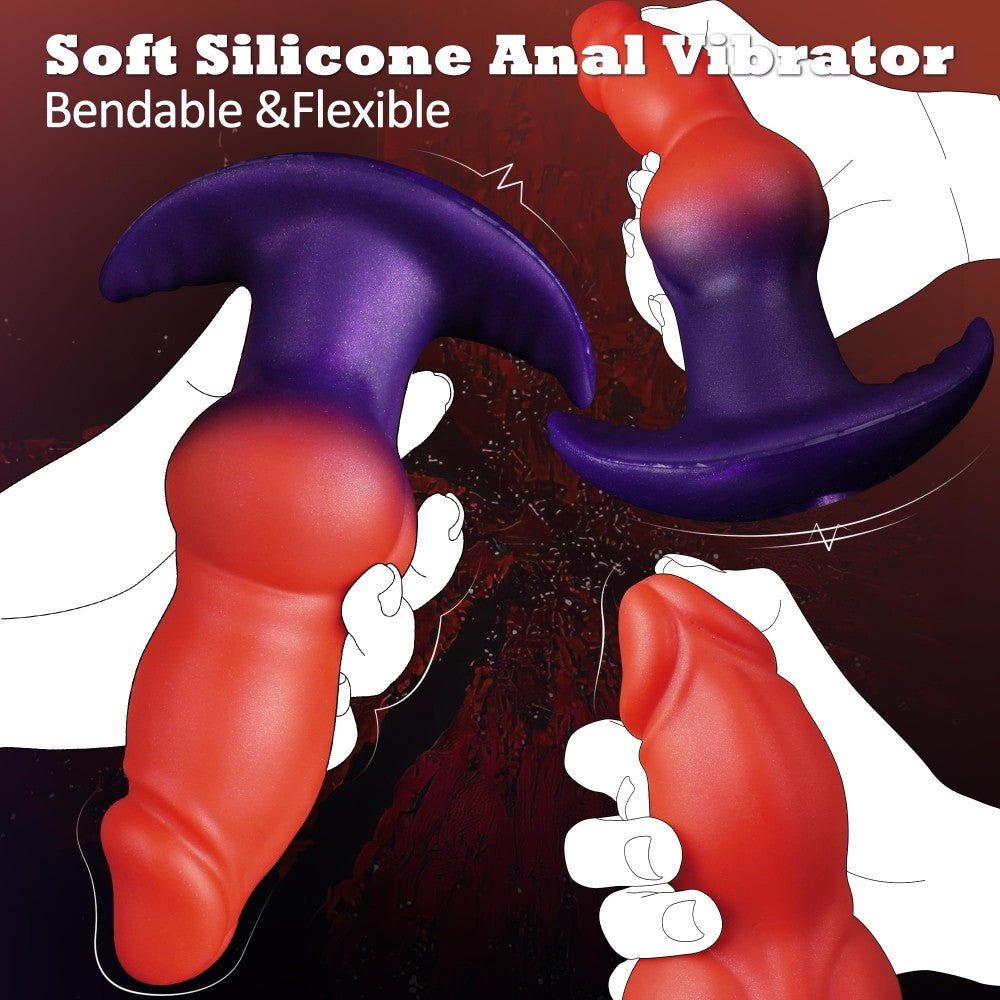 10 Vibration Modes 7" Butt Plug Anal Vibrator Large Knot Butt Plug Prostate Massager