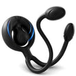 10 Vibration Modes Cock Ring with Double Ring Anal Butt Plug Prostate Massager Penis Ring Vibrator