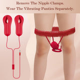 10 Vibration Modes Couples Sex Toys Nipple Clamps Vibrating Panties Vibrating Cock Ring