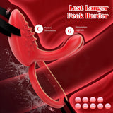 10 Vibration Modes G Spot Vibrator APP Hands Free Female Adult Toy Clitoral Stimulator Cock Ring Penis Sleeve