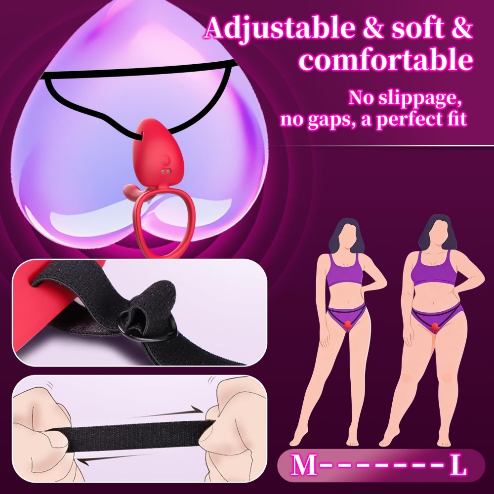 10 Vibration Modes G Spot Vibrator APP Hands Free Female Adult Toy Clitoral Stimulator Cock Ring Penis Sleeve
