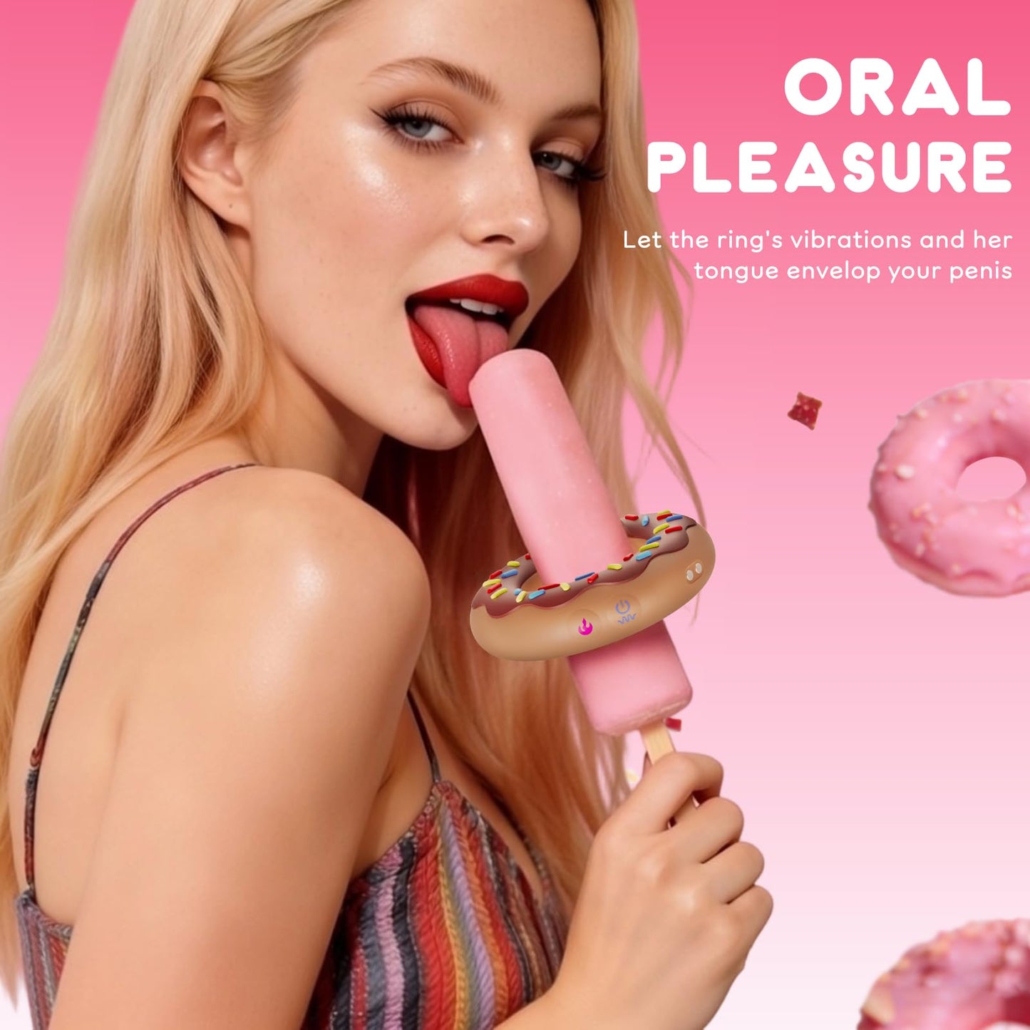 10 Vibration Modes Heating Penis Ring Vibrator for Men Erection Clitoral Stimulator Couples Sex Toys