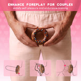 10 Vibration Modes Heating Penis Ring Vibrator for Men Erection Clitoral Stimulator Couples Sex Toys