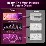 10 Vibration Modes Knot Anal Plug 7.3" Large Vibrating Butt Plug Fantasy Knot Dildo Anal Prostate Massager Silicone