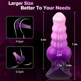 10 Vibration Modes Knot Anal Plug 7.3" Large Vibrating Butt Plug Fantasy Knot Dildo Anal Prostate Massager Silicone