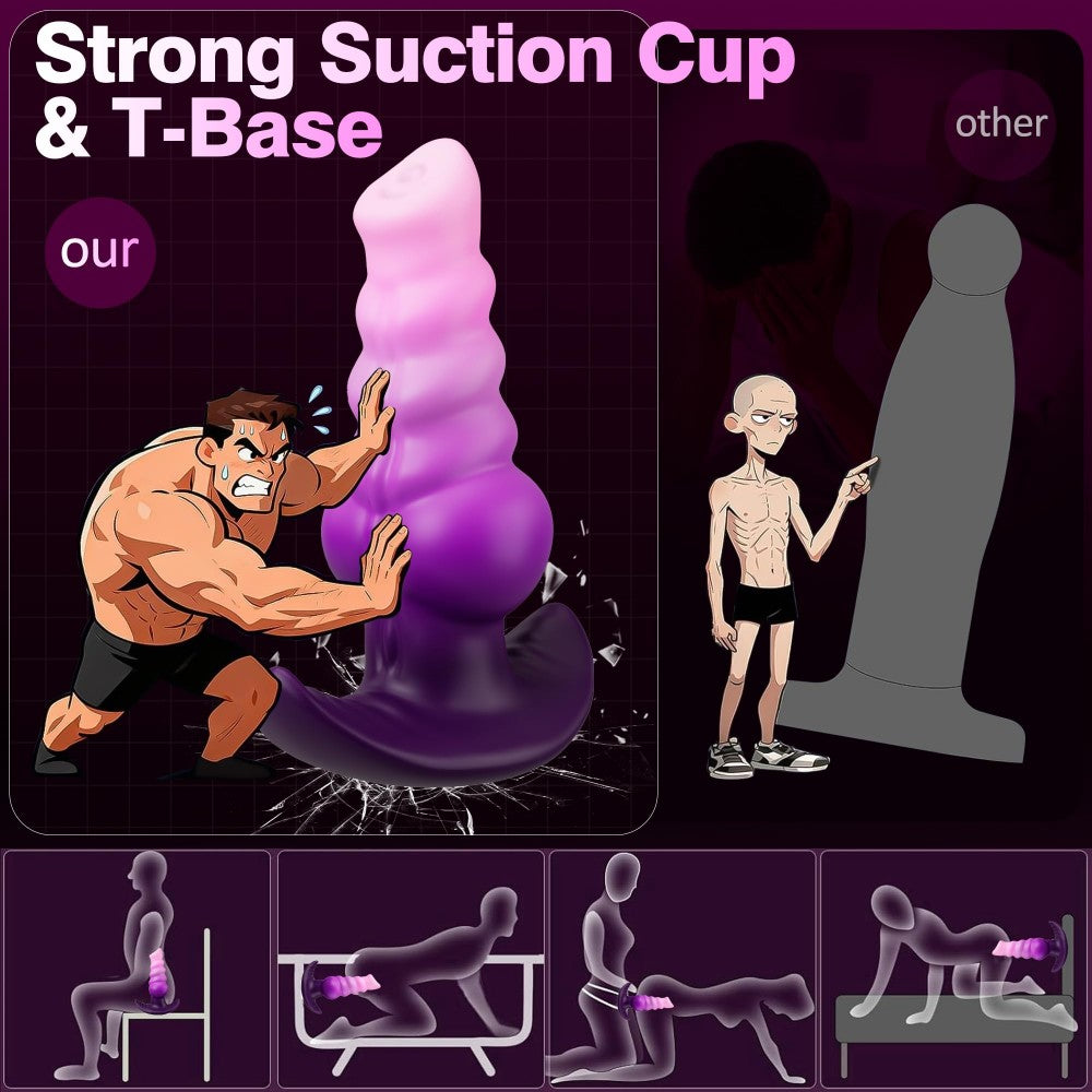 10 Vibration Modes Knot Anal Plug 7.3" Large Vibrating Butt Plug Fantasy Knot Dildo Anal Prostate Massager Silicone