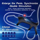 10 Vibration Modes Penis Ring for Couples Half-Wrapped Penis Extender Sleeve G-Spot & P-Spot Stimulation Penis Sleeve