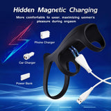 10 Vibration Modes Penis Ring for Couples Half-Wrapped Penis Extender Sleeve G-Spot & P-Spot Stimulation Penis Sleeve