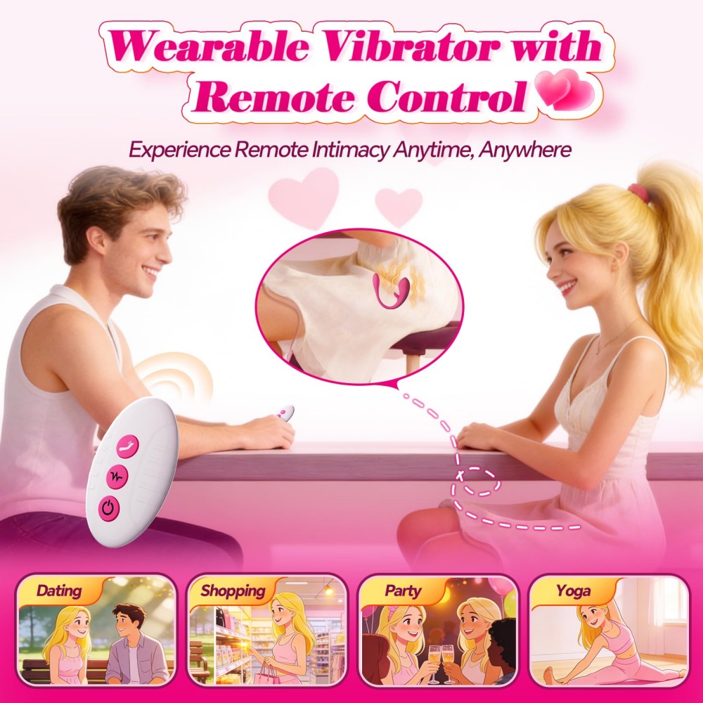 10 Vibration & Tapping Modes Quiet Vibrating Panties for G Spot Clit Nipple Stimulation Remote Control G Spot Vibrators