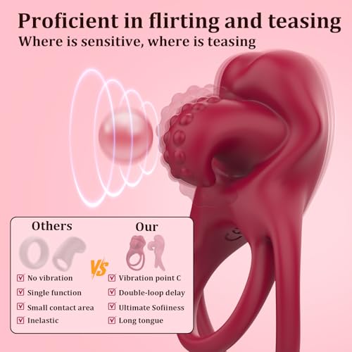 10 Vibrations Couples Sex Toys Vibrating Cock Ring Clitoral Vibrator, Pleasure Penis Ring Clitoral Stimulator