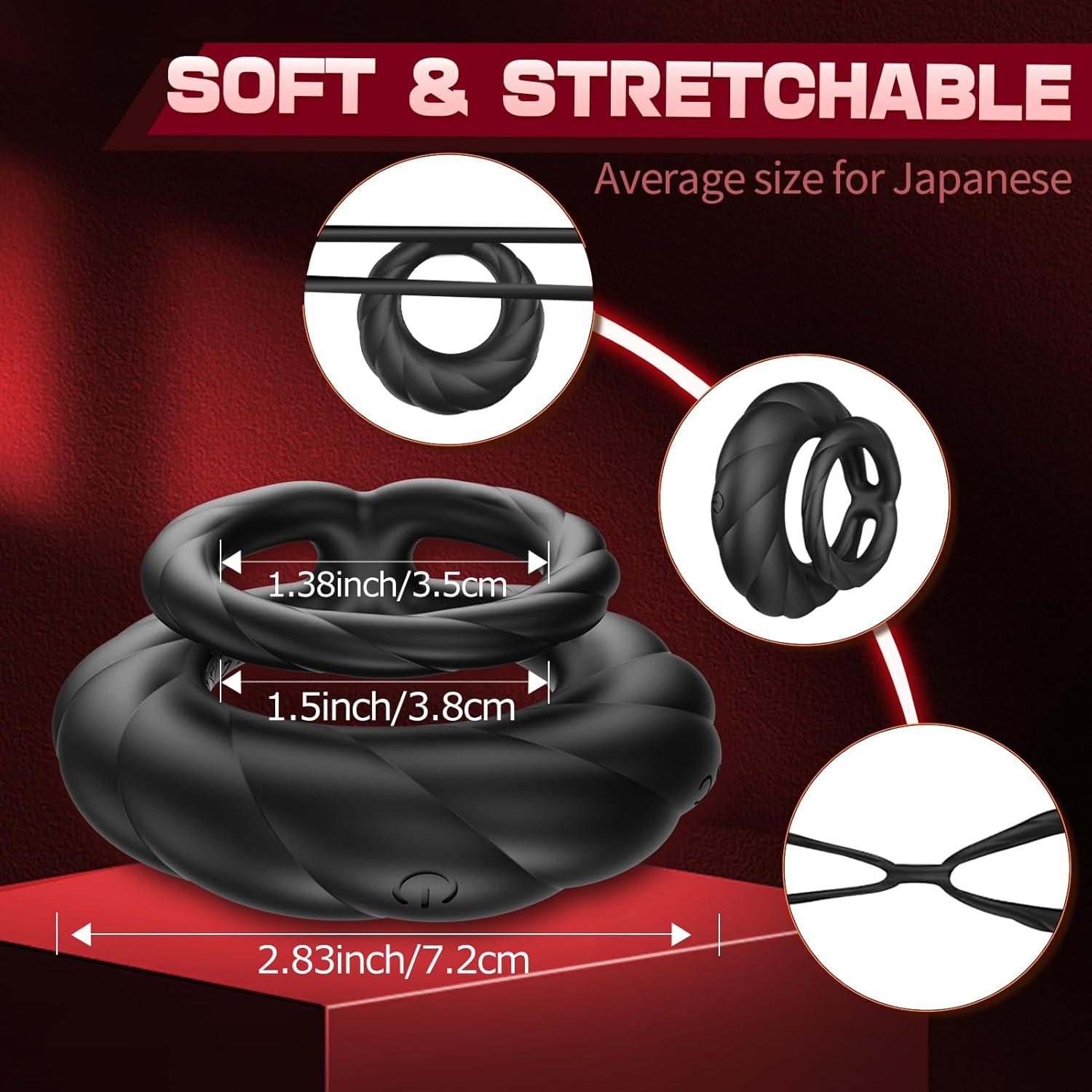 10 Vibrations Couples Sex Toys Vibrating Cock Ring Sex Toys for Men - Penis Ring Vibrator