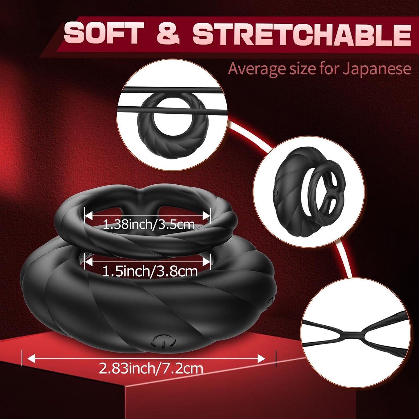 10 Vibrations Couples Sex Toys Vibrating Cock Ring Sex Toys for Men - Penis Ring Vibrator