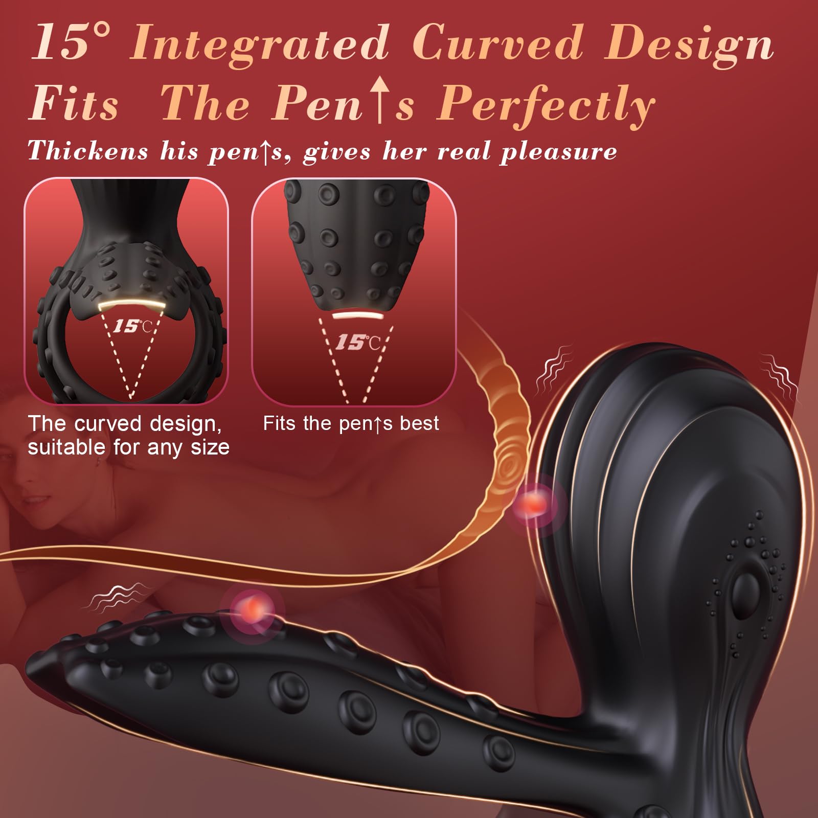 10 Vibrations Stamina & Girth Enhancement Octopus-Shaped Cockring Couple Sex Toy for Clitoral