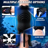 10 Vibrations, Realistic Lips & Tentacle Texture Stimulation Stroker, 360° Full-Surround Blowjob Penis Vibrator