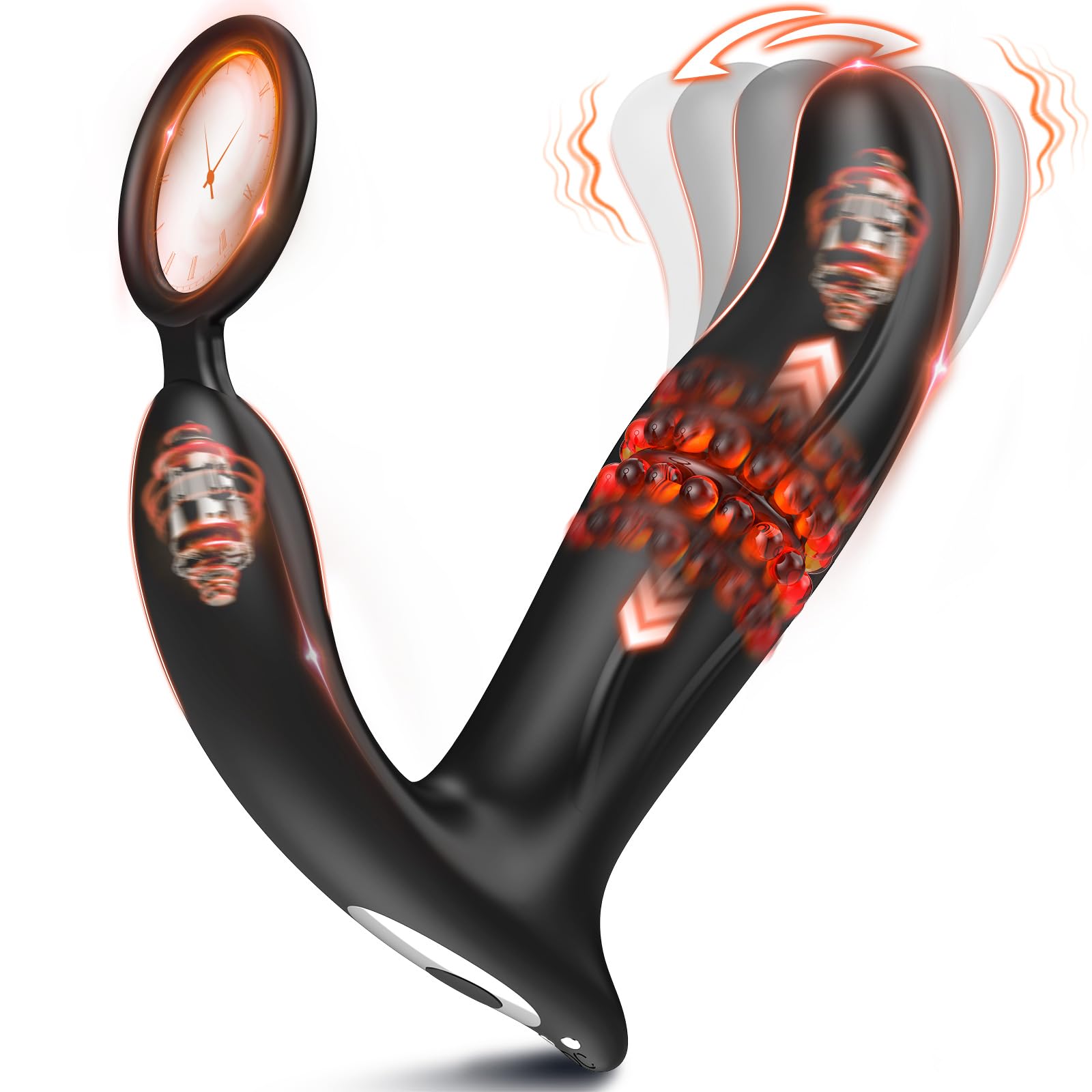 10 Wiggling Thrusting Modes Anal Plug Prostate Massager with Cock Ring