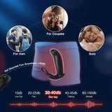 10 Wiggling Thrusting Modes Anal Plug Prostate Massager with Cock Ring