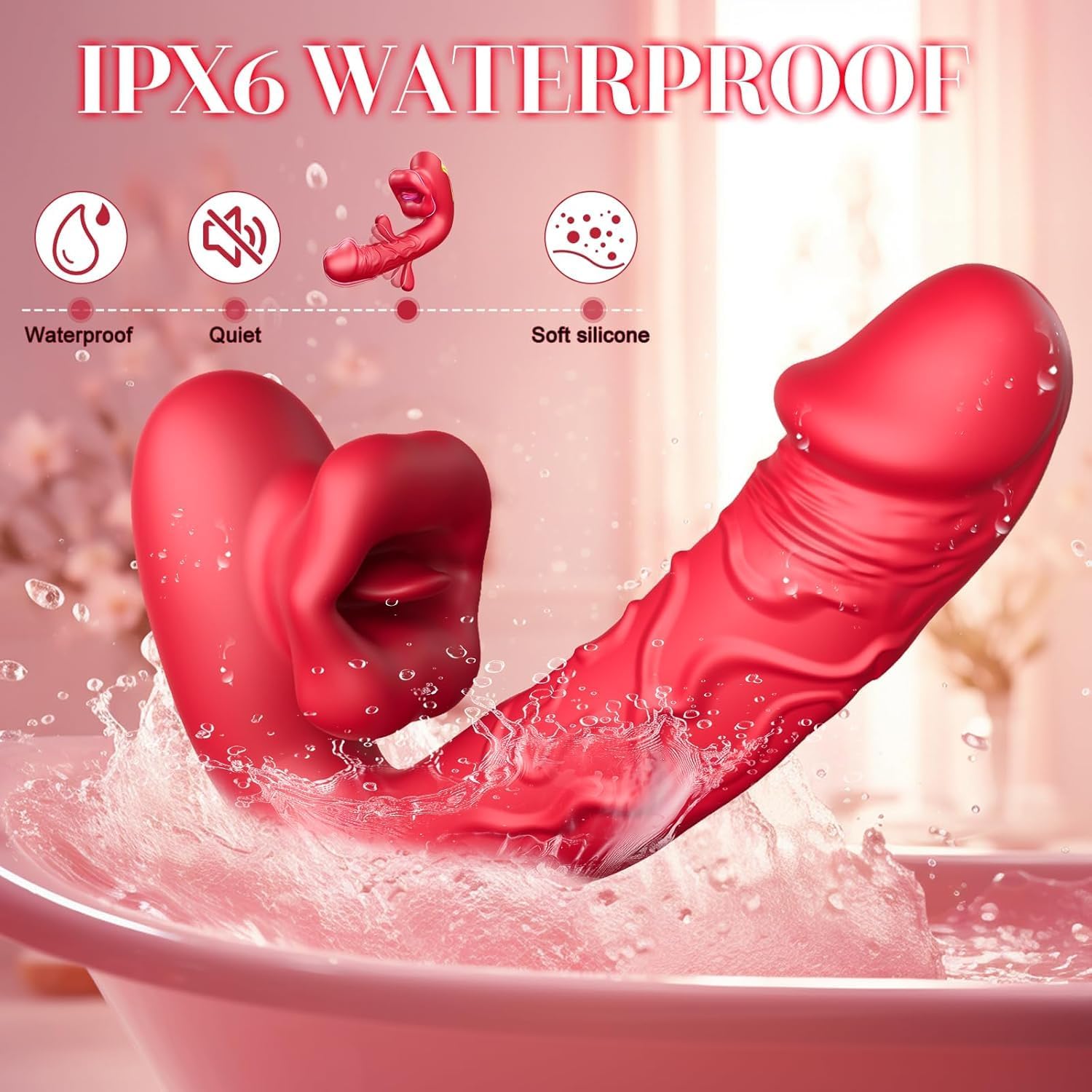 10 Flapping & Vibrating & Licking Biting Modes Tongue Toy for Women Clitoral Nipples Sex Sucking Clit Vibrator