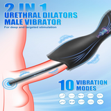 10 Vibration Modes Male Stroker with 3 Urethral Plugs Penis Trainer Vibrators Adult Toys