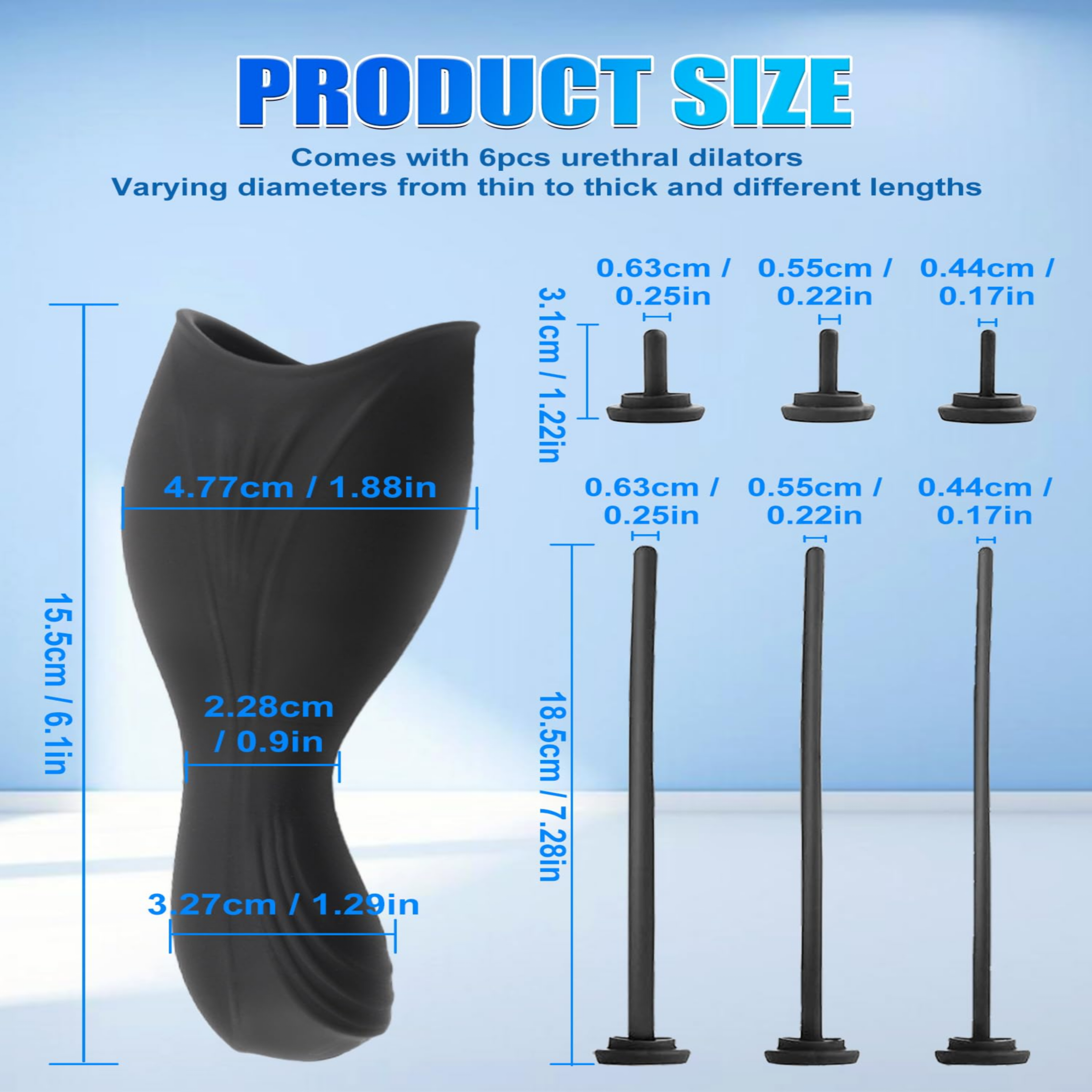 10 Vibration Modes Male Stroker with 3 Urethral Plugs Penis Trainer Vibrators Adult Toys