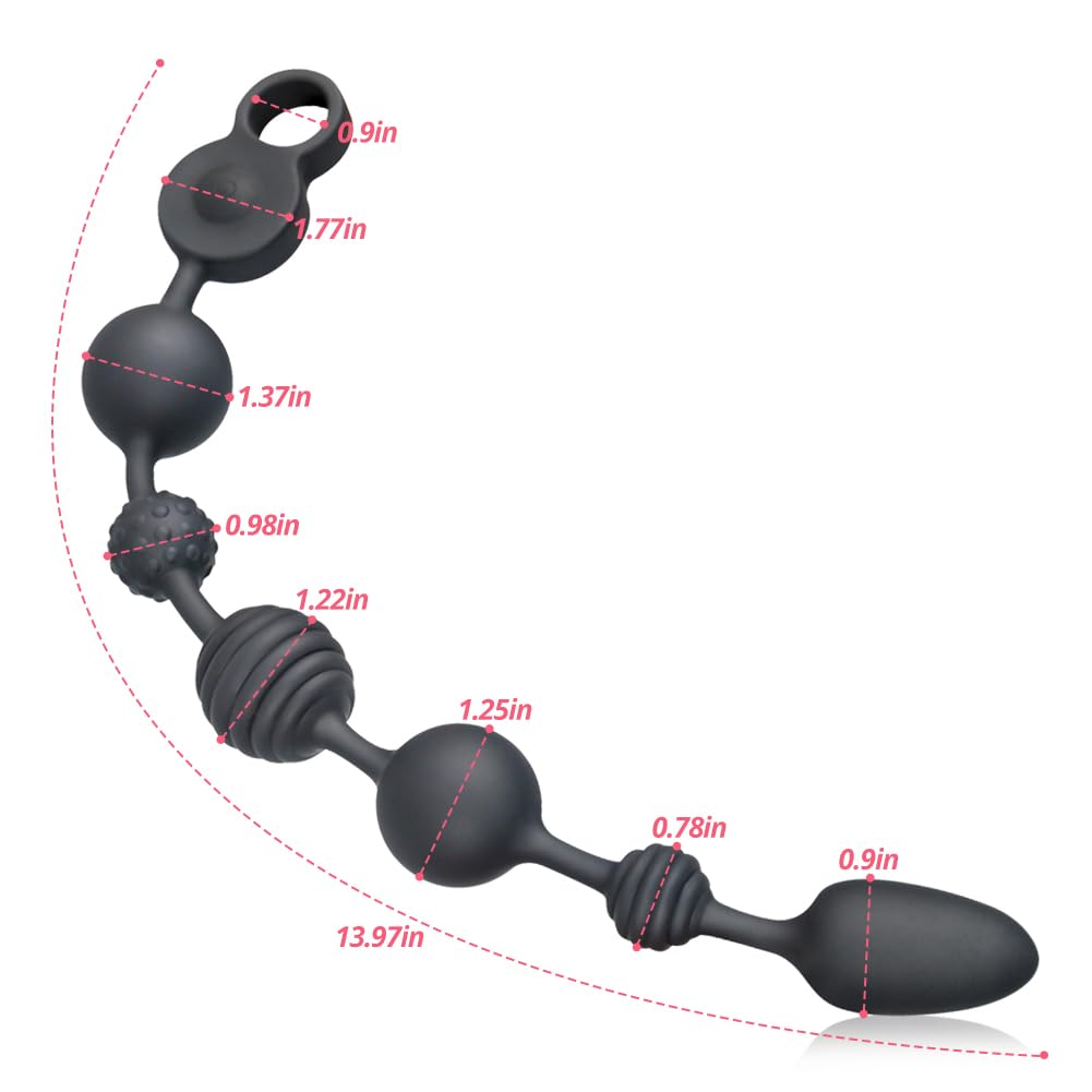 10 Vibration Modes Silicone Anal Vibrator with 3 Powerful Motors for Men Vibrating Anal Beads