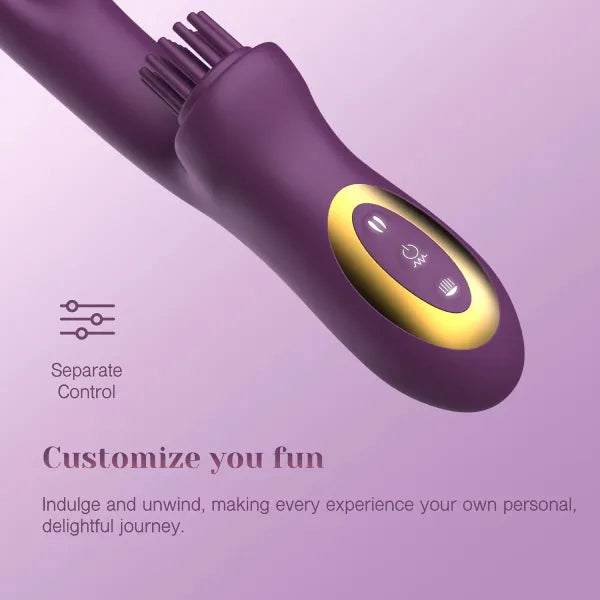 10 x 6 x 7 Modes Come-Hither Clitoral Tickling Rabbit Vibrator