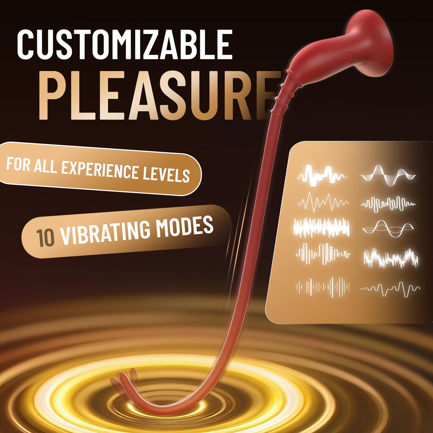11.4" Vibrating Penis Plug Urethral Sounds Sex Toy for Men Penis Vibrator Male Chastity with 10 Vibration Urethral Plug
