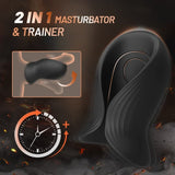 12 Vibrador de pene masculino súper vibrante 2 en 1 