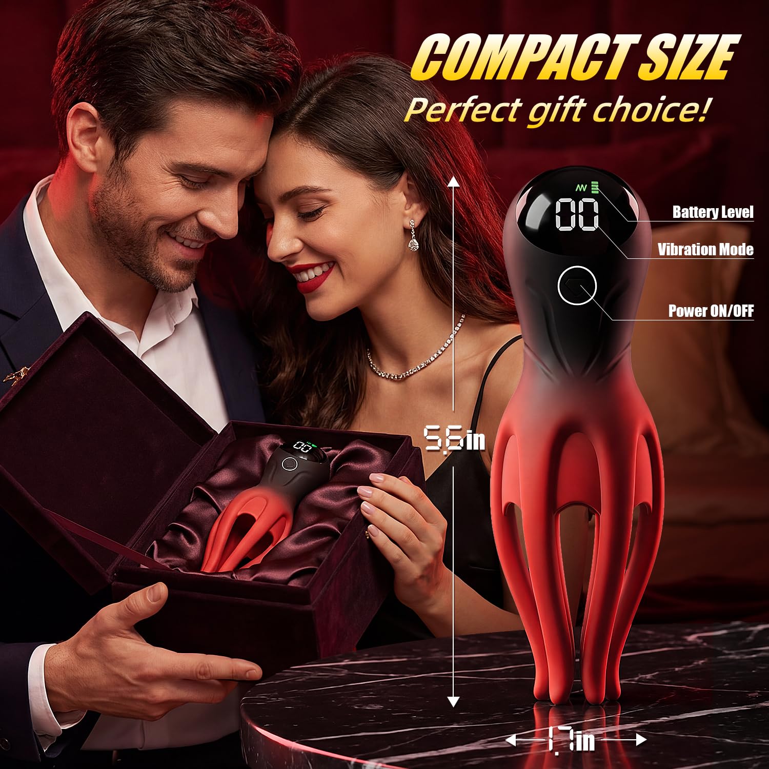 12 Vibrations 360° Fully Wrapped Octopus Tentacles LED Display Male Masturbator