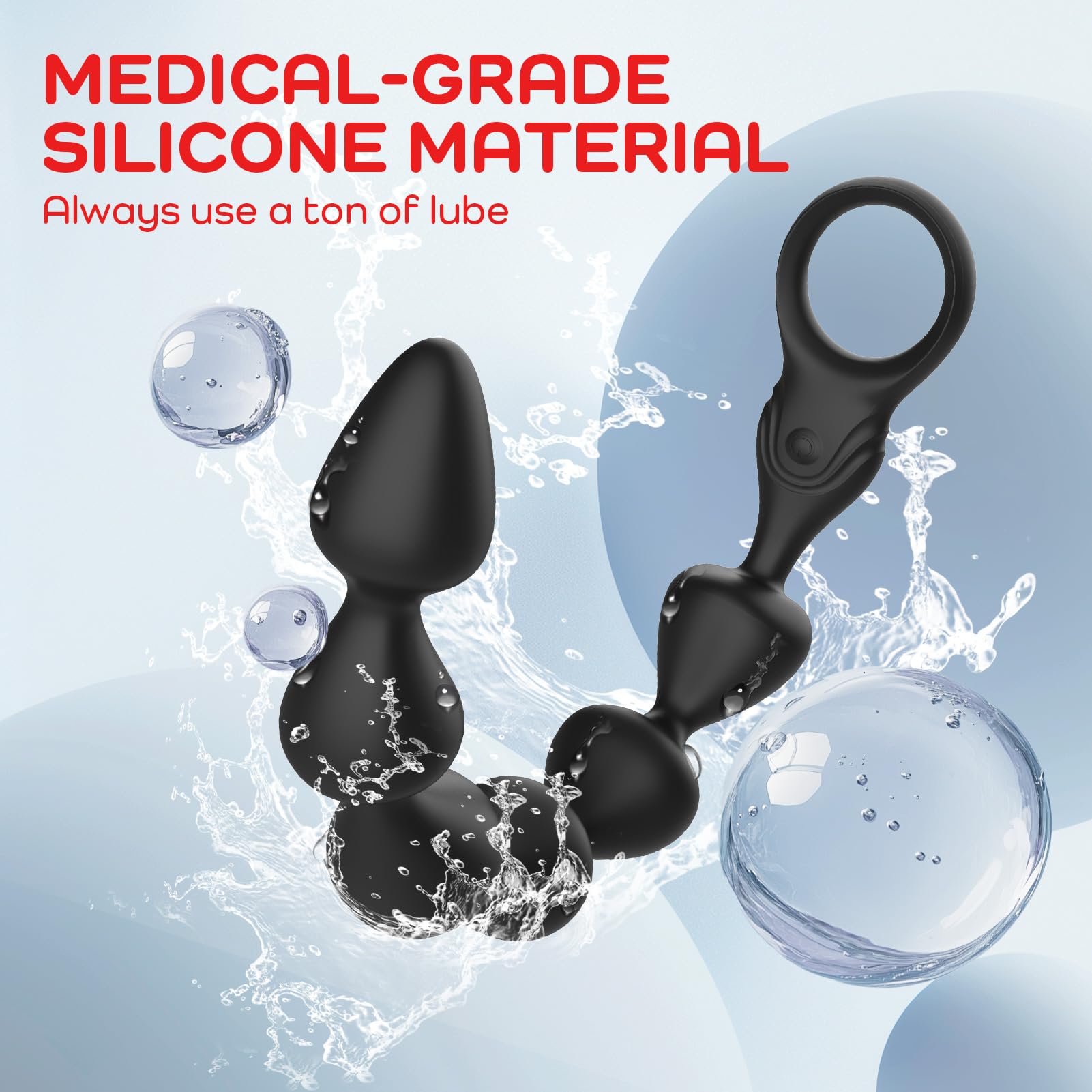 14.4 Inch Soft Liquid Silicone 10 Vibration Modes Anal Beads Anal Toy Anal Sex Toys