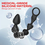 14.4 Inch Soft Liquid Silicone 10 Vibration Modes Anal Beads Anal Toy Anal Sex Toys